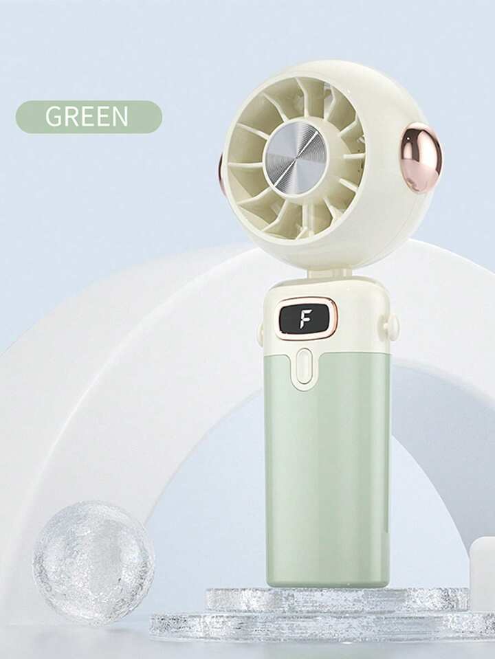 2-In-1 Folding Desktop And Handheld Fan, 1200mAh Rechargeable Battery, 3-Speed Adjustable Wind, type c charging - Kidspark