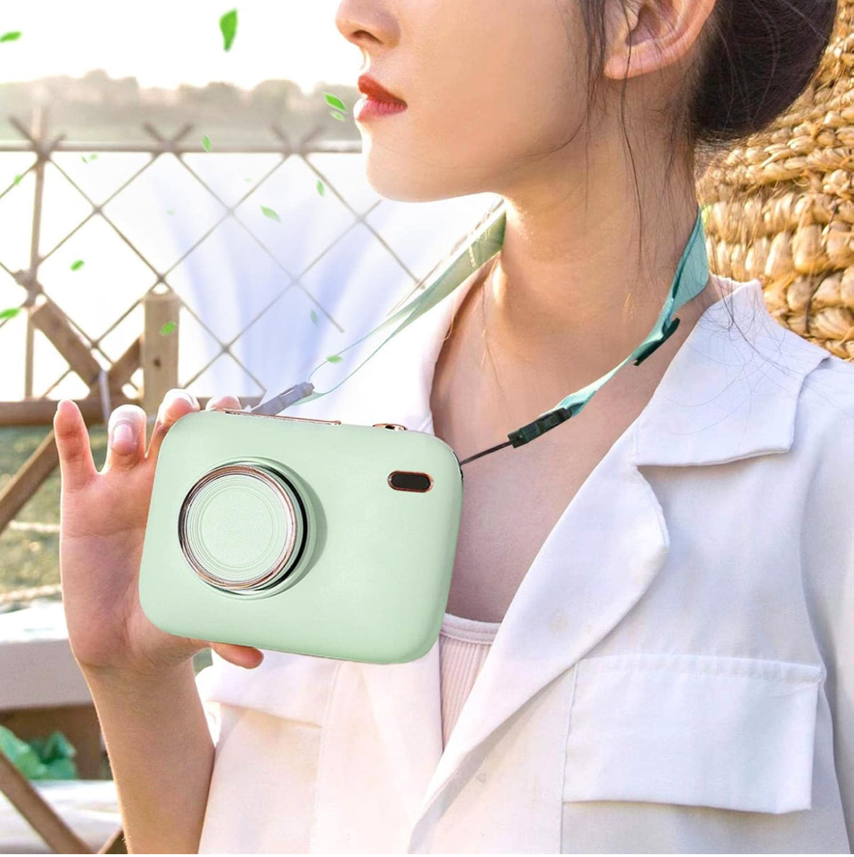 Portable Neck Fan - Hands-Free Personal Fan USB Rechargeable,3 Wind Speed