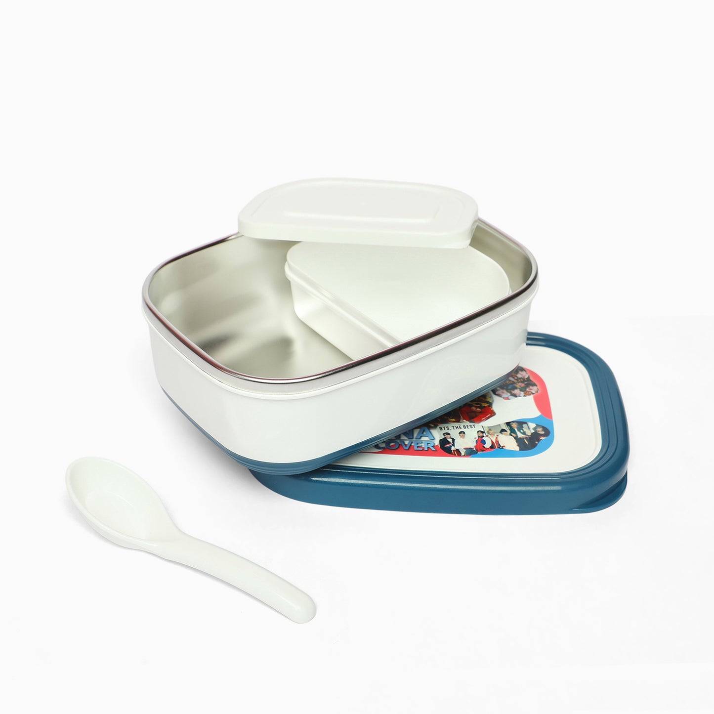 BTS stainless Steel 2 compartment lunch box - Kidspark