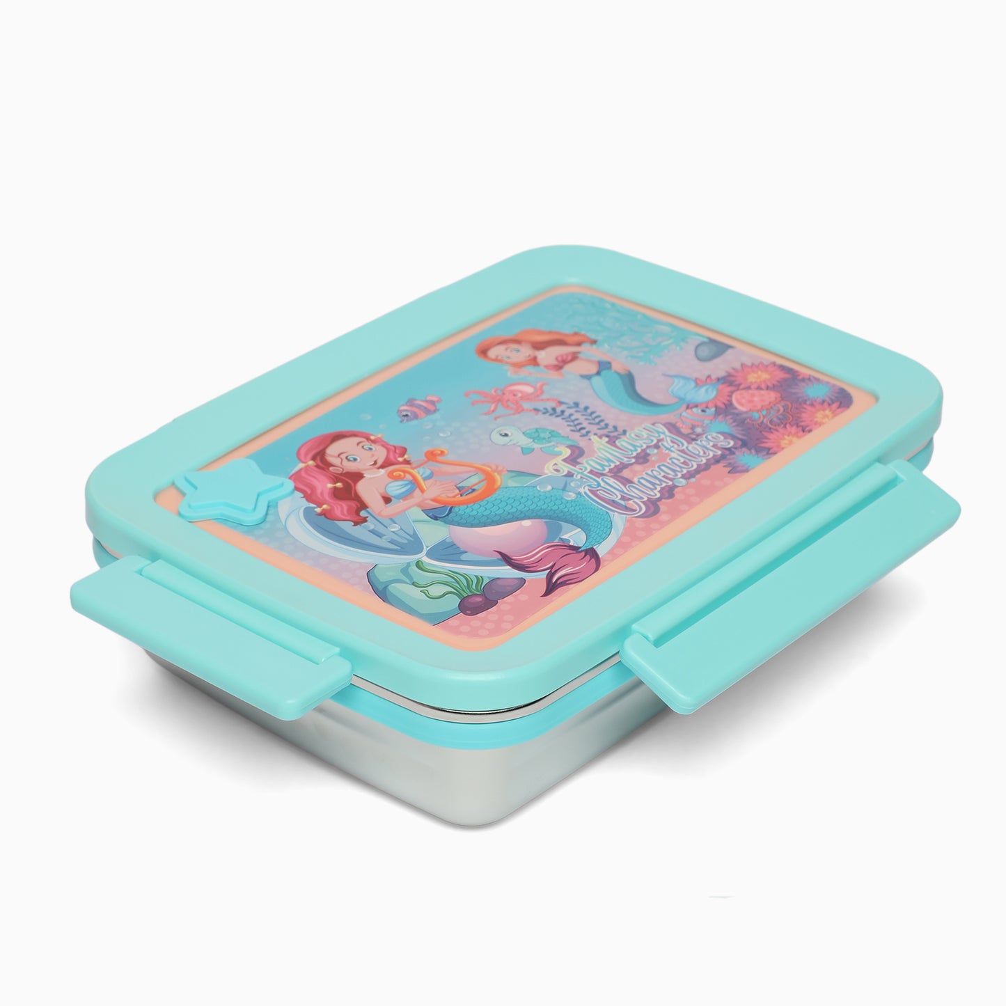 Mermaid Stainless steel 2 compartment lunch boxes : durable and stylish - Kidspark