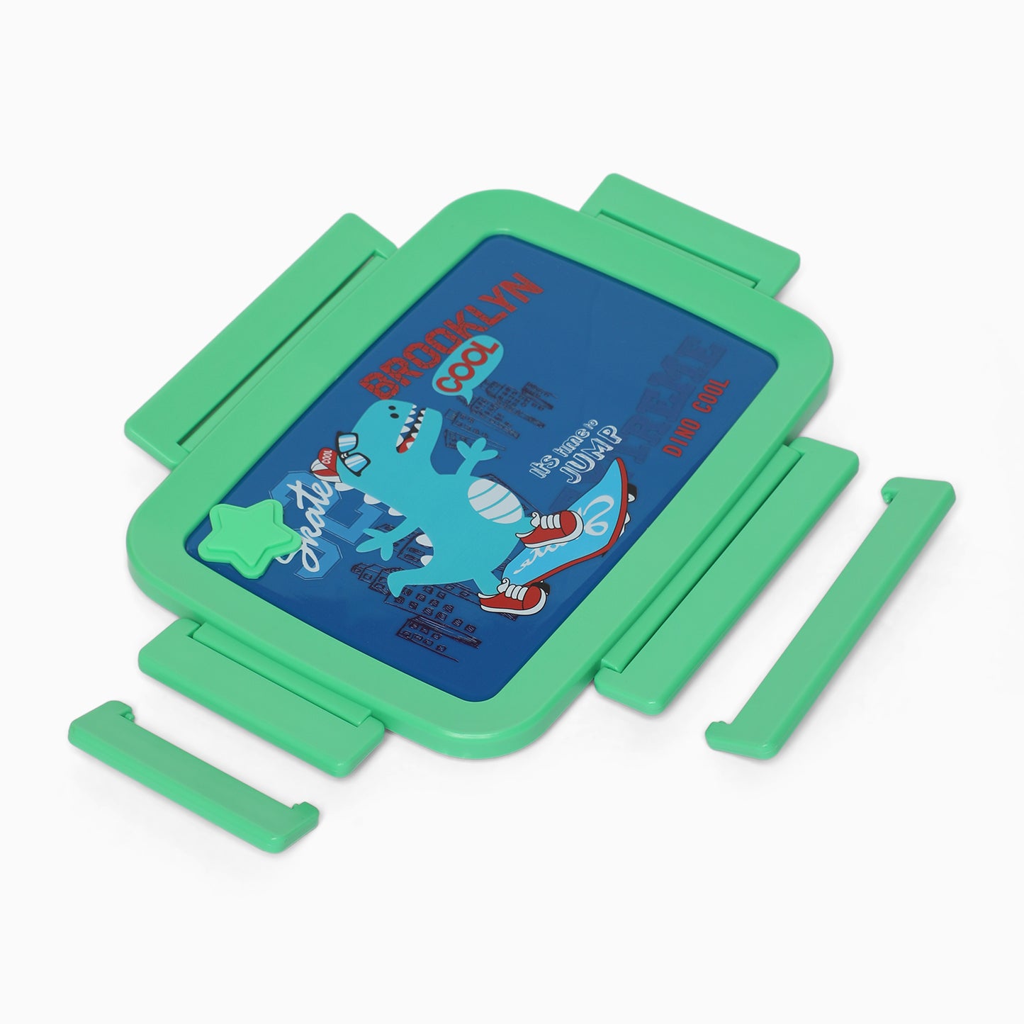 Dino Stainless steel 2 compartment lunch boxes : durable and stylish - Kidspark
