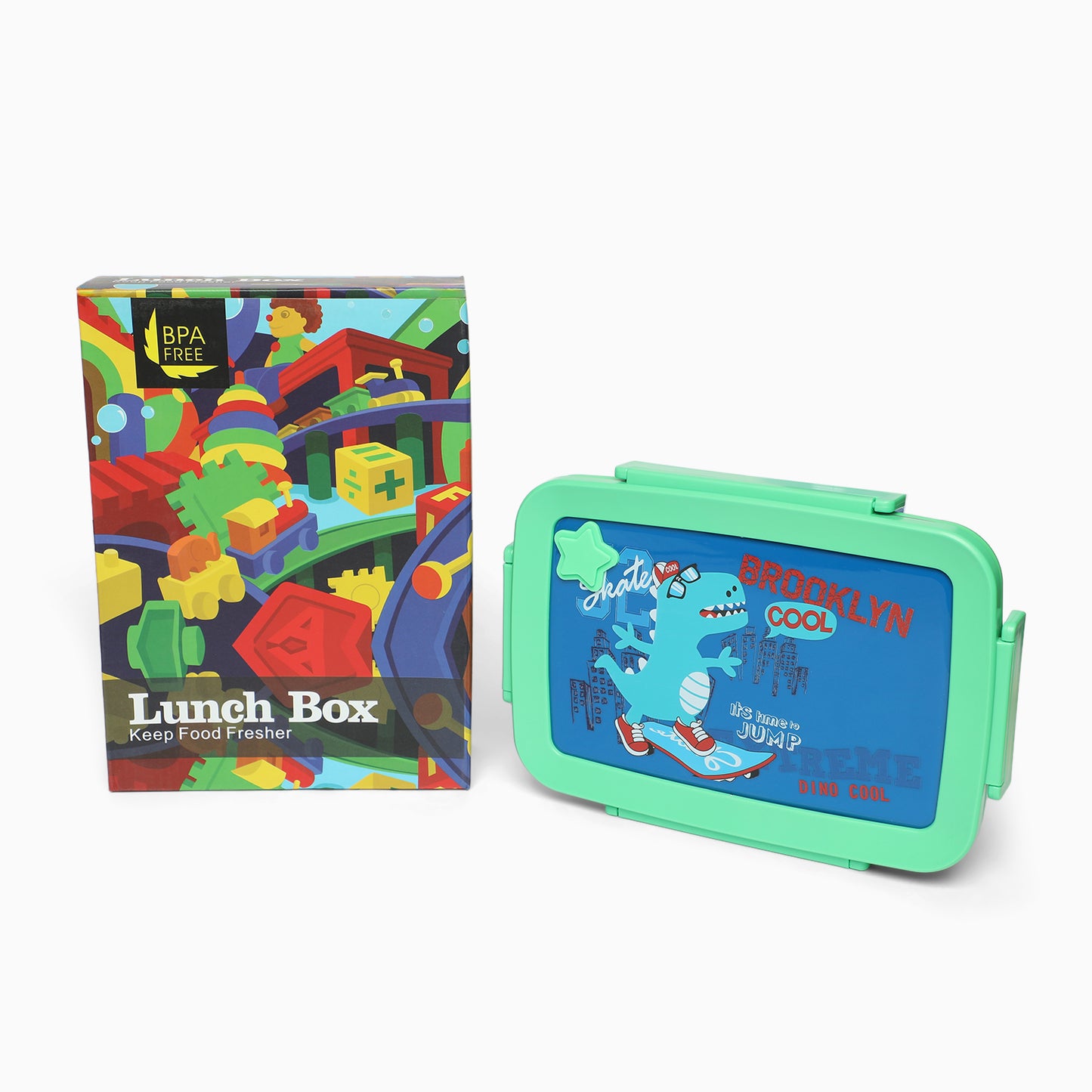 Dino Stainless steel 2 compartment lunch boxes : durable and stylish - Kidspark