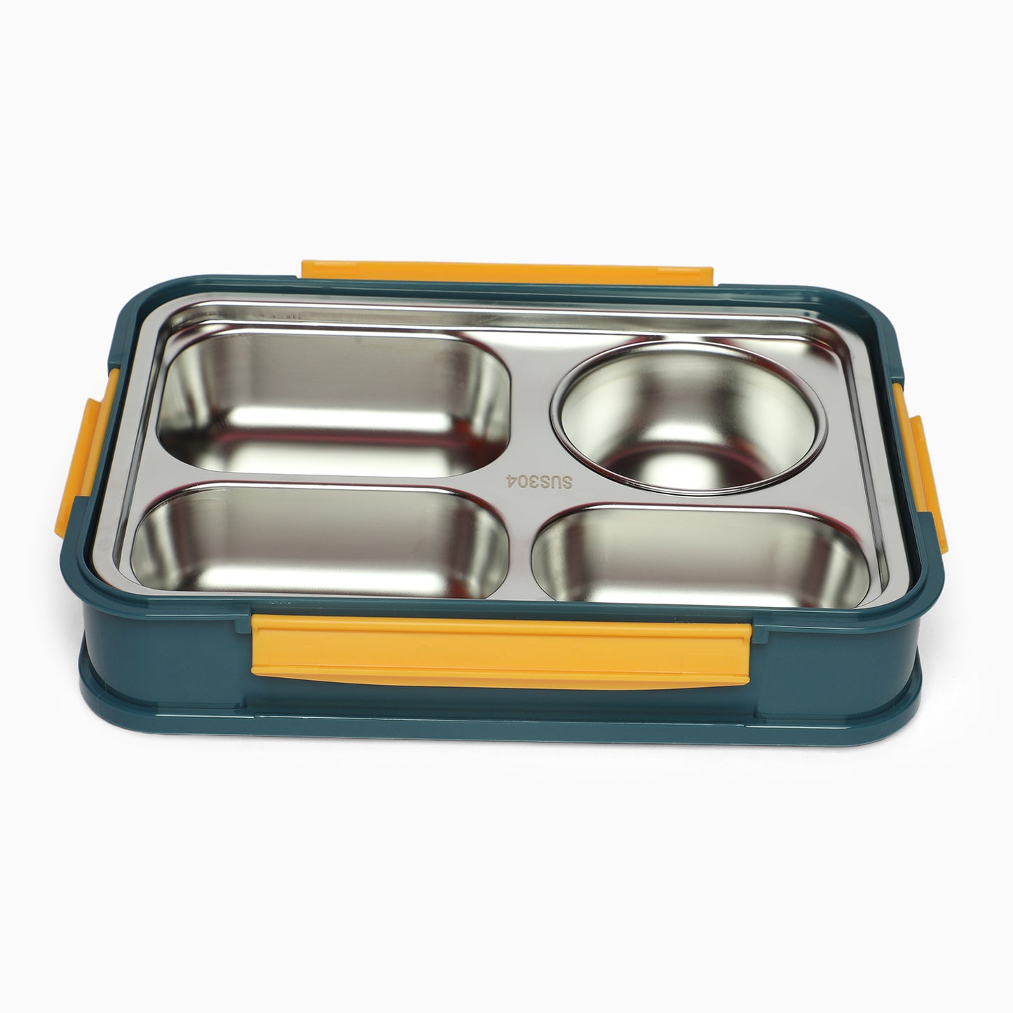 Food stainless steel 4 compartment lunchbox -1000 ml (blue) - Kidspark