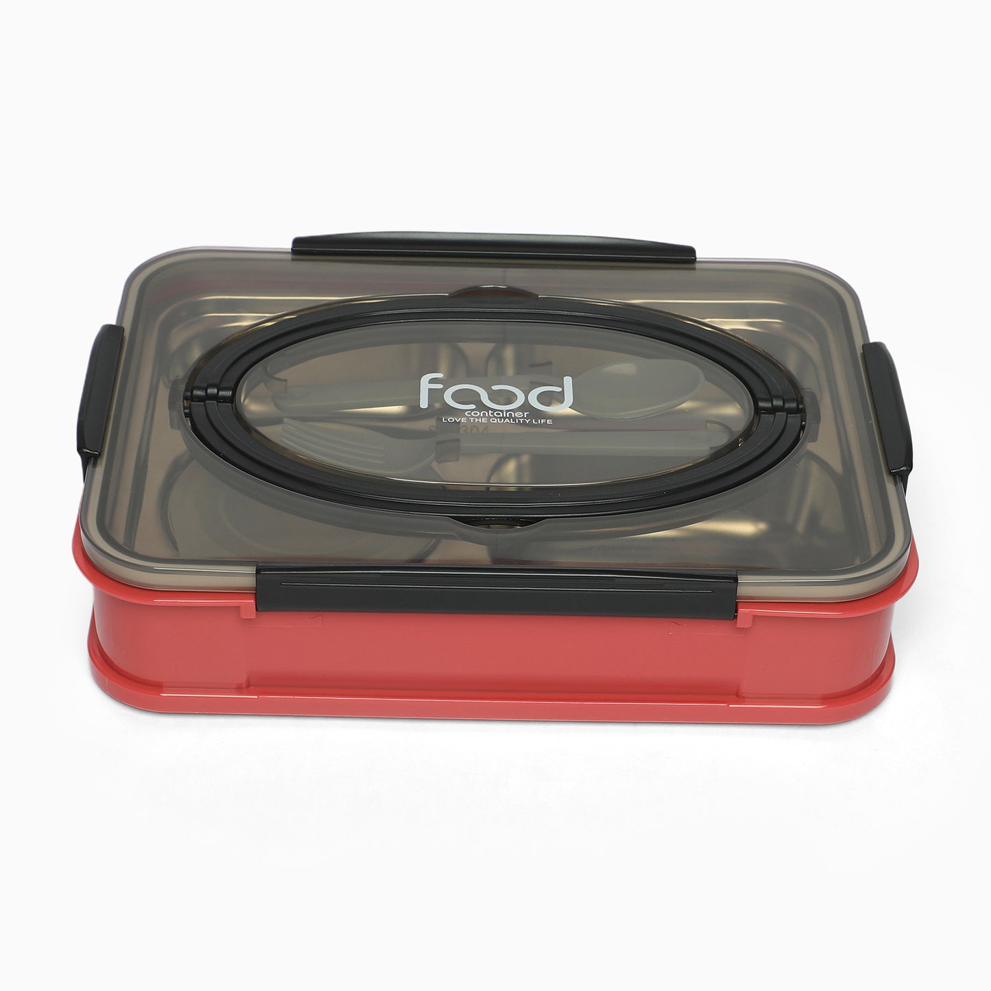 Food stainless steel 4 compartment lunchbox-1000 ml (red) - Kidspark
