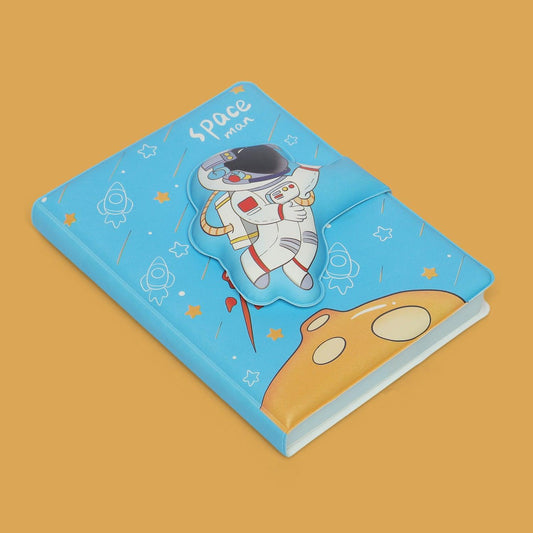 Zorse 3D space diary with embossed magnetic latches and printed pages - Kidspark