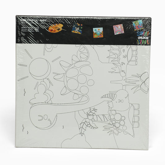 ZORSE Dino six shades of Expression wooden frame canvas painting set 25 x25cm - Kidspark