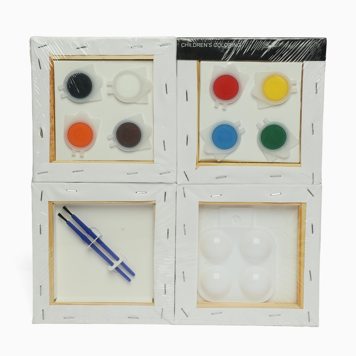 ZORSE Unicorn 4pc eight shades of Expression wooden frame canvas painting set 15 x 15cm - Kidspark