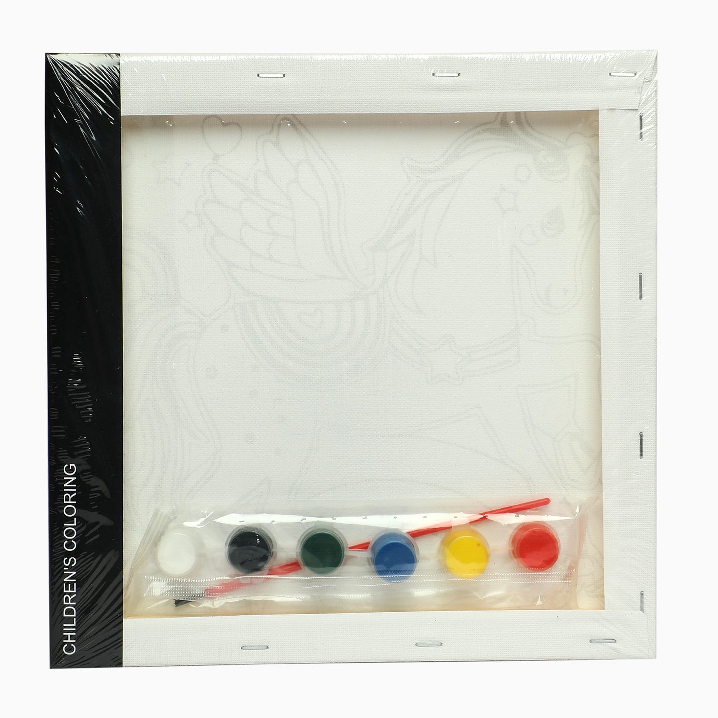 ZORSE unicorn six shades of Expression wooden frame canvas painting set 25 x 25cm - Kidspark