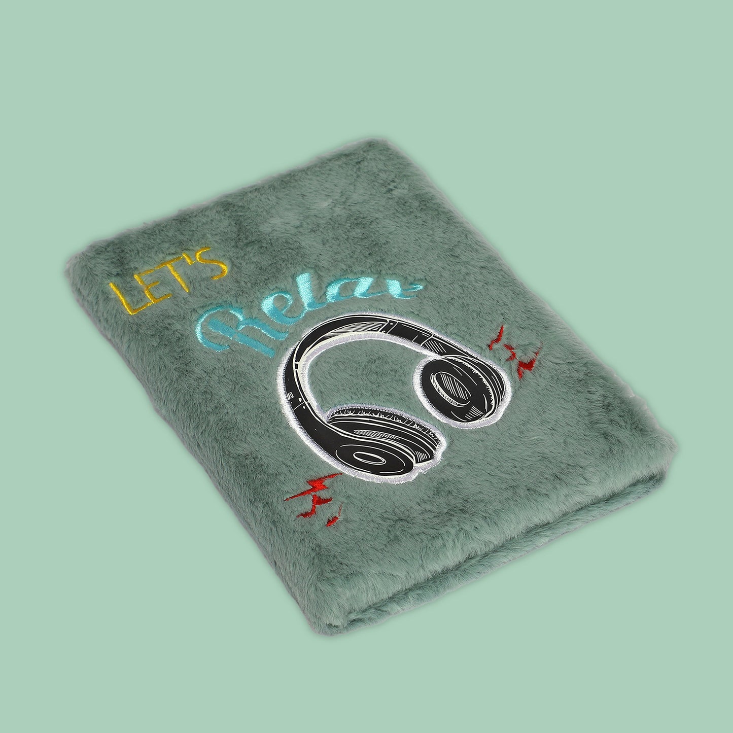 Fur note book diary lets relax for your tiny tot (green) - Kidspark