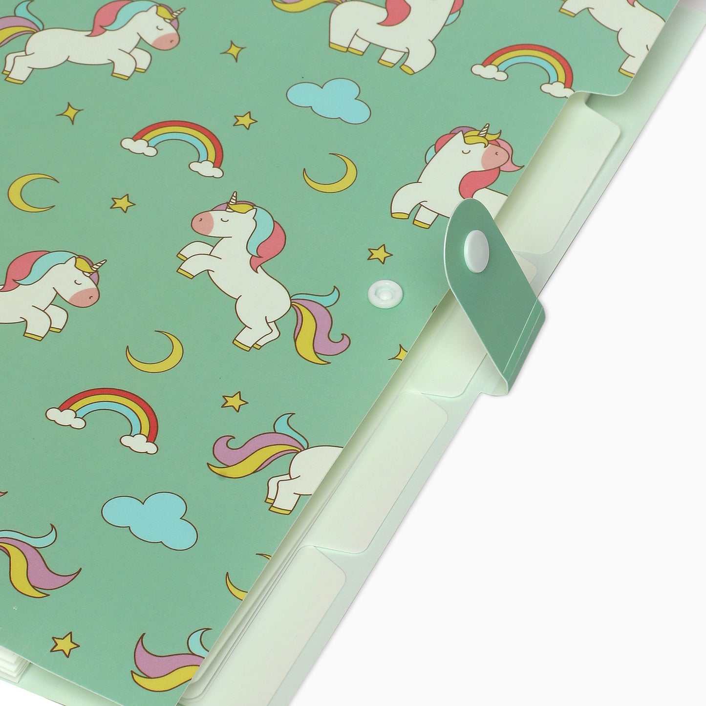 ZORSE unicorn green 6-Grid button file folder A4 - Kidspark