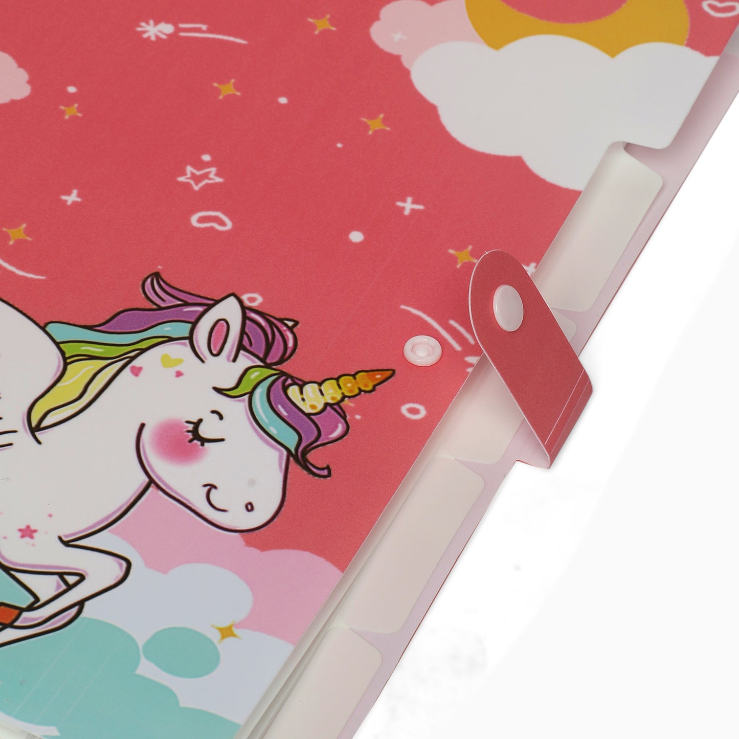 ZORSE red unicorn 6-Grid button file folder A4 - Kidspark