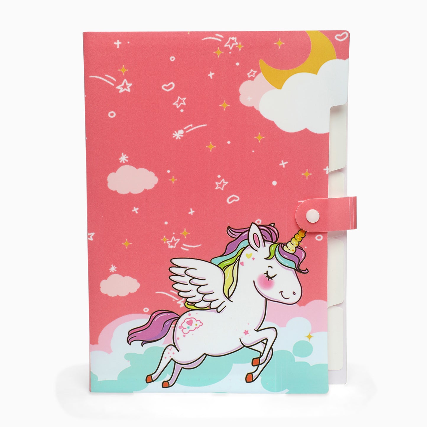 ZORSE red unicorn 6-Grid button file folder A4 - Kidspark