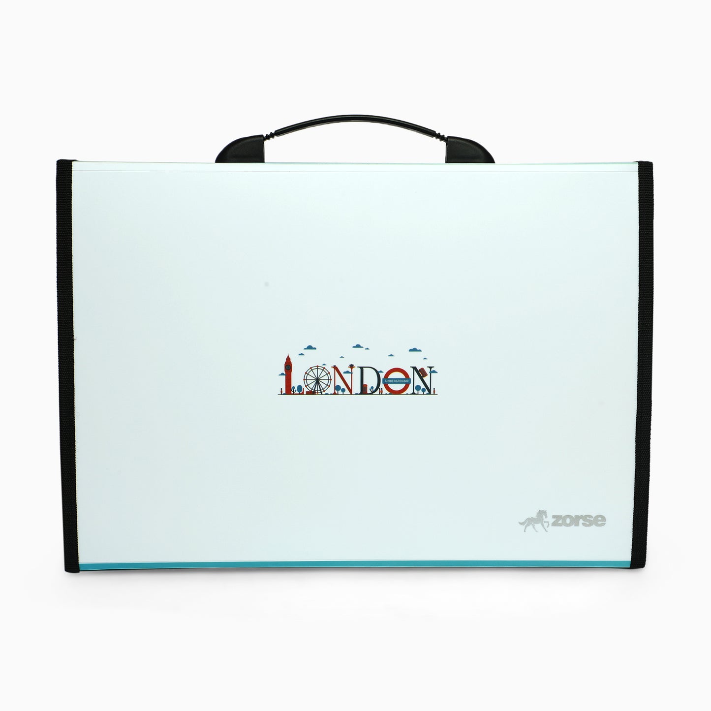 ZORSE London Themed Professional File Folders for Certificates, Documents Bag Document Holder (blue) - Kidspark