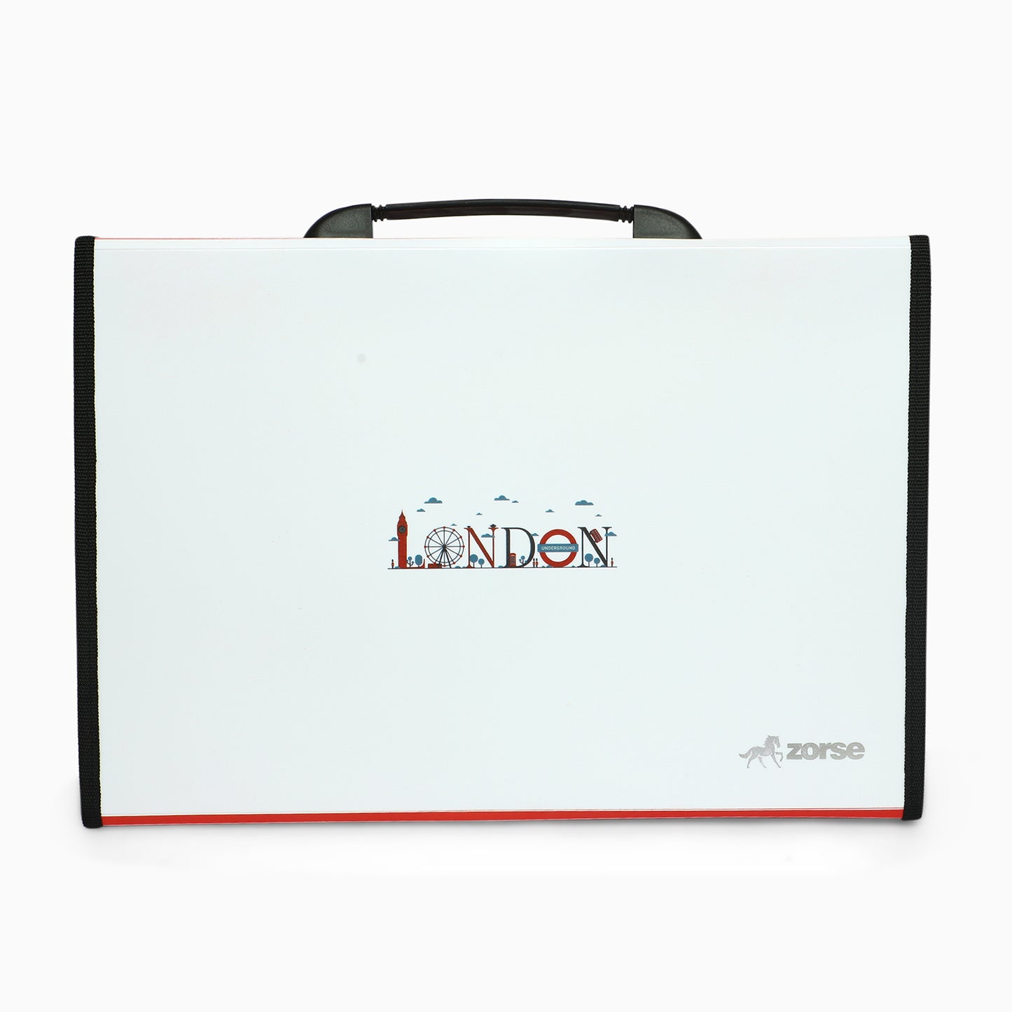 ZORSE London Themed Professional File Folders for Certificates, Documents Bag Document Holder (red) - Kidspark