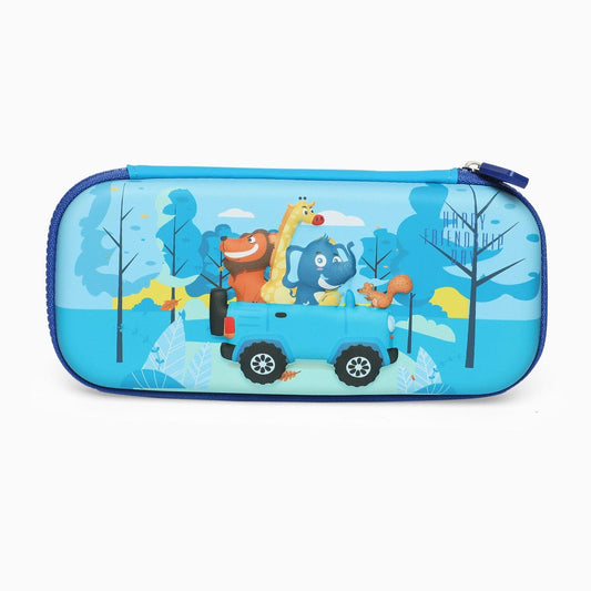 School Kids Hard Case zoo Print Pencil Pouch small size - Kidspark