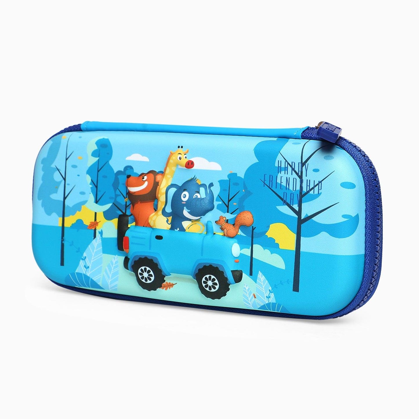School Kids Hard Case zoo Print Pencil Pouch small size - Kidspark