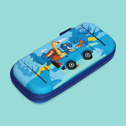 School Kids Hard Case zoo Print Pencil Pouch small size - Kidspark
