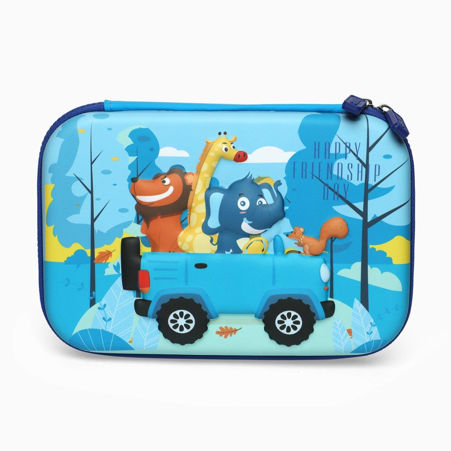 School Kids Hard Case zoo Print Pencil Pouch big size - Kidspark