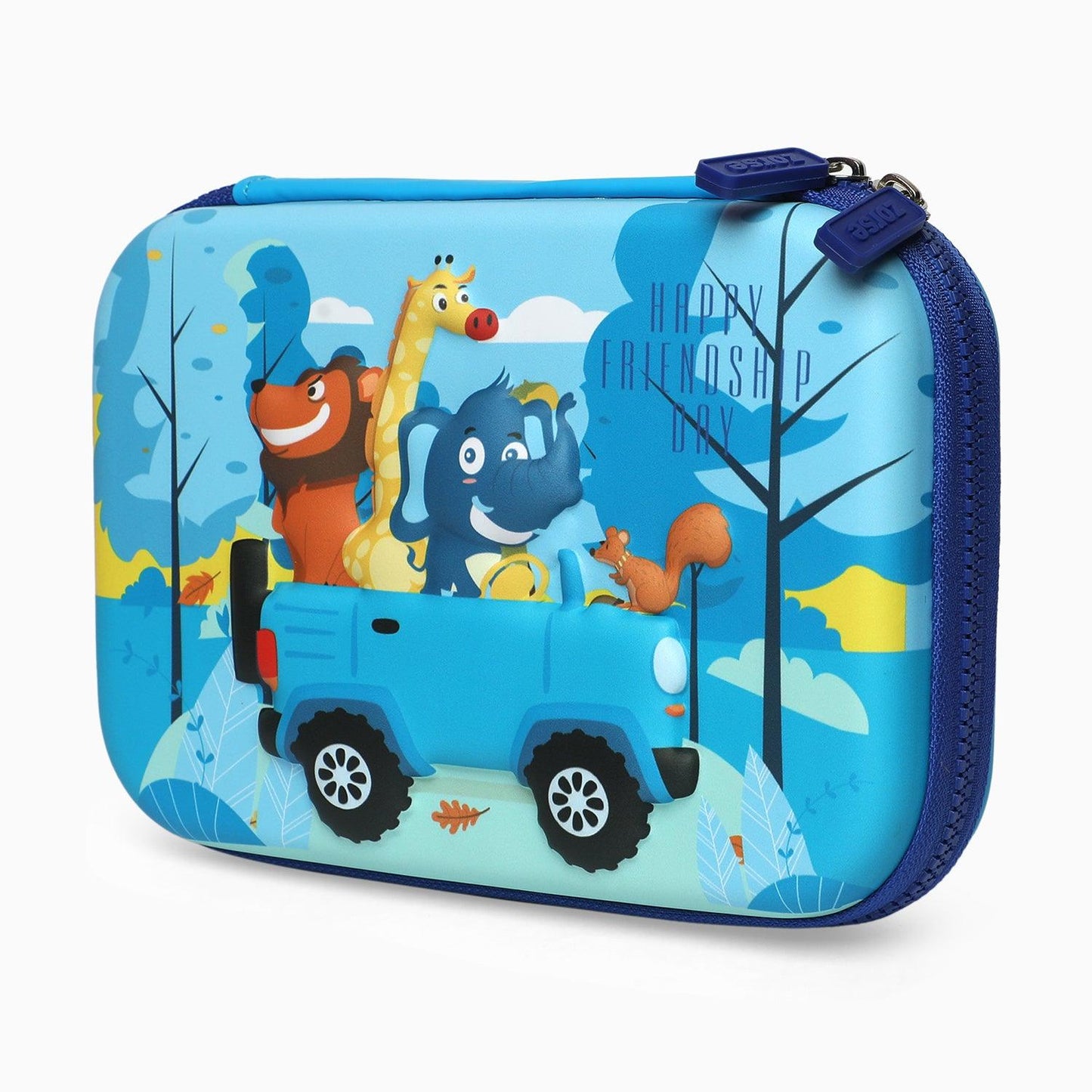 School Kids Hard Case zoo Print Pencil Pouch big size - Kidspark