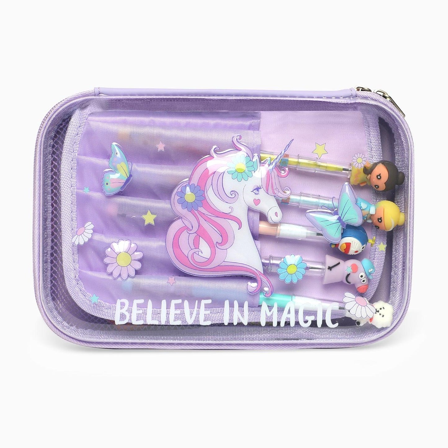 ZORSE school kids transparent unicorn hard case pouch - Kidspark