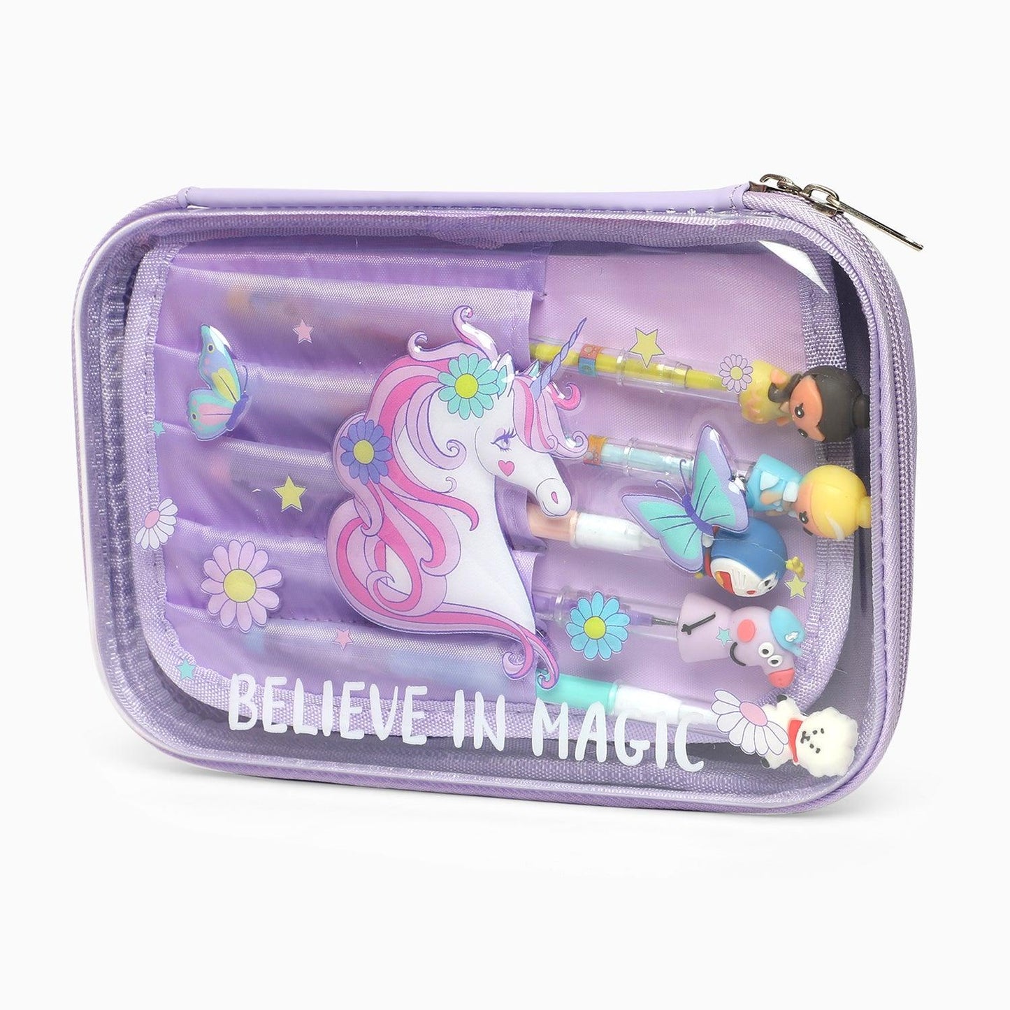 ZORSE school kids transparent unicorn hard case pouch - Kidspark
