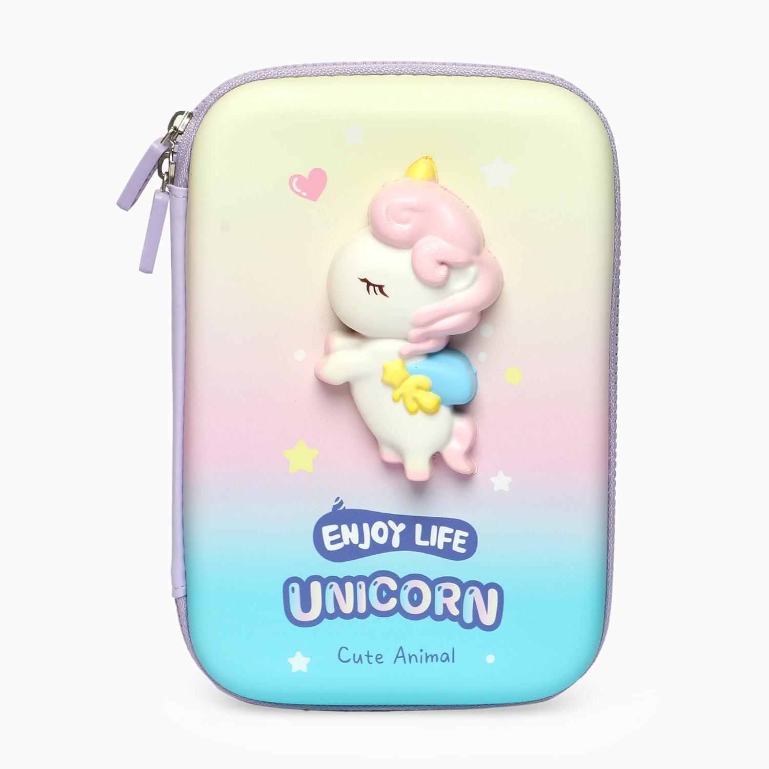 3D Squishy unicorn Pencil Case: Fun, Functional, and Portable for Kids large size - Kidspark