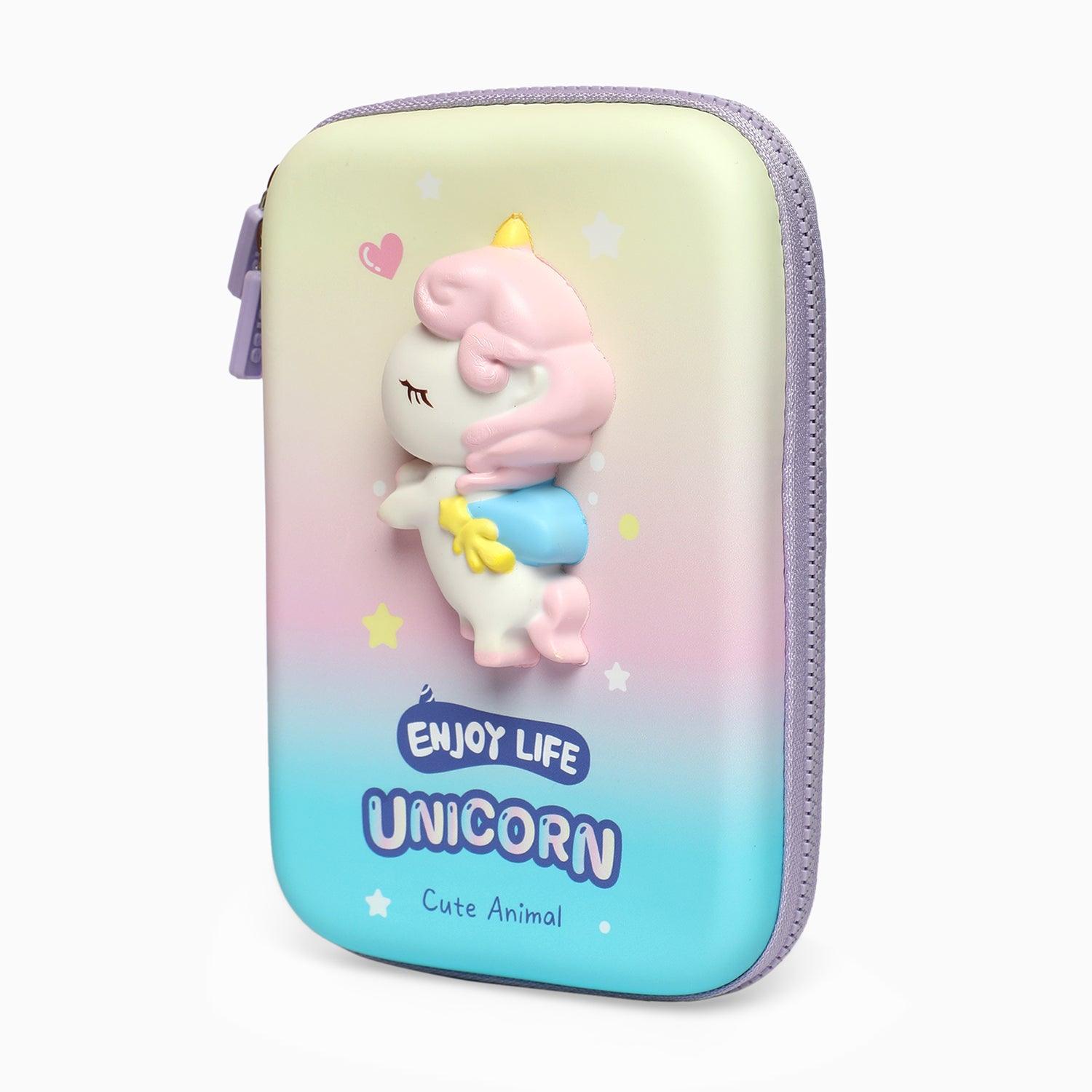 3D Squishy unicorn Pencil Case: Fun, Functional, and Portable for Kids large size - Kidspark