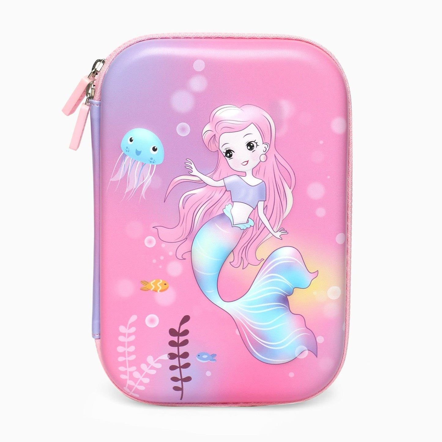School Kids Hard Case mermaid Print Pencil Pouch big size - Kidspark