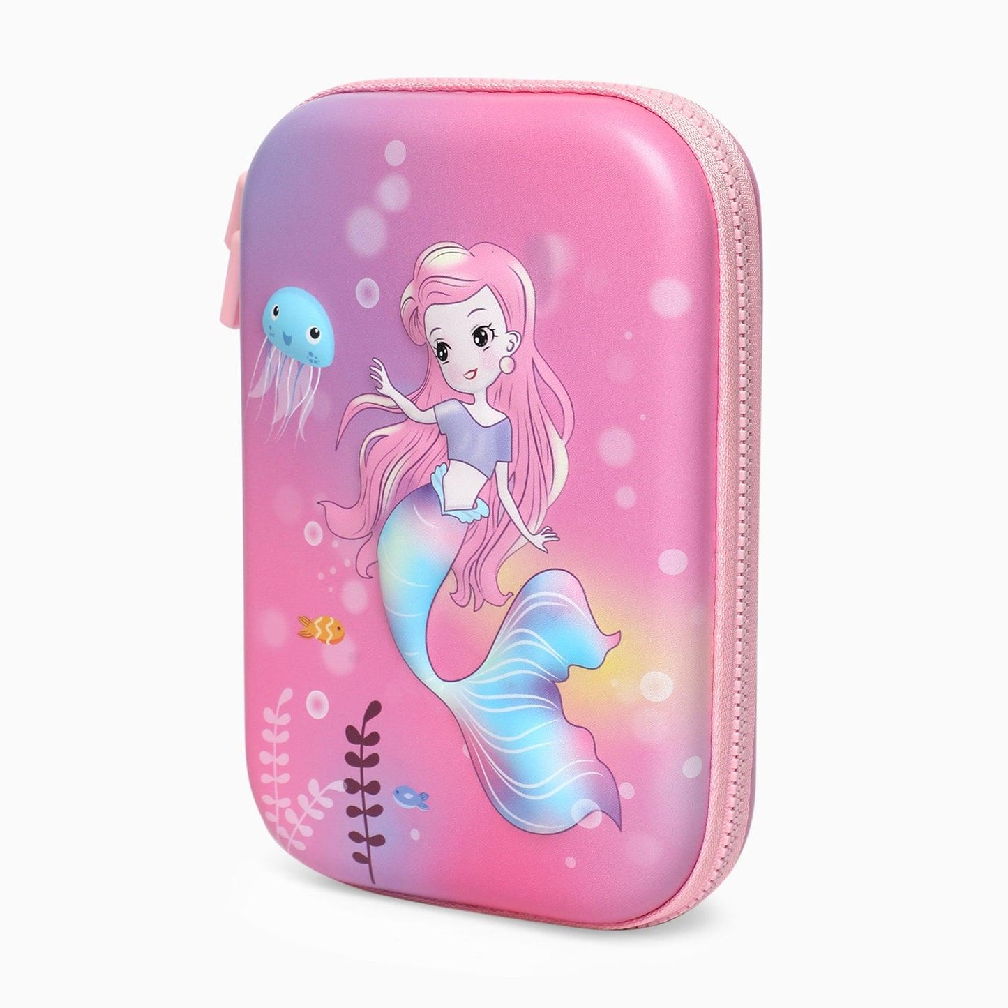 School Kids Hard Case mermaid Print Pencil Pouch big size - Kidspark
