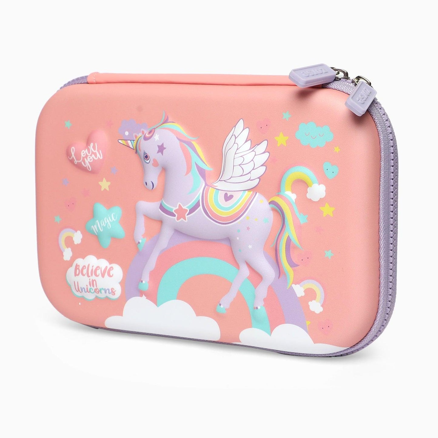 School Kids Hard Case unicorn Print Pencil Pouch big size - Kidspark