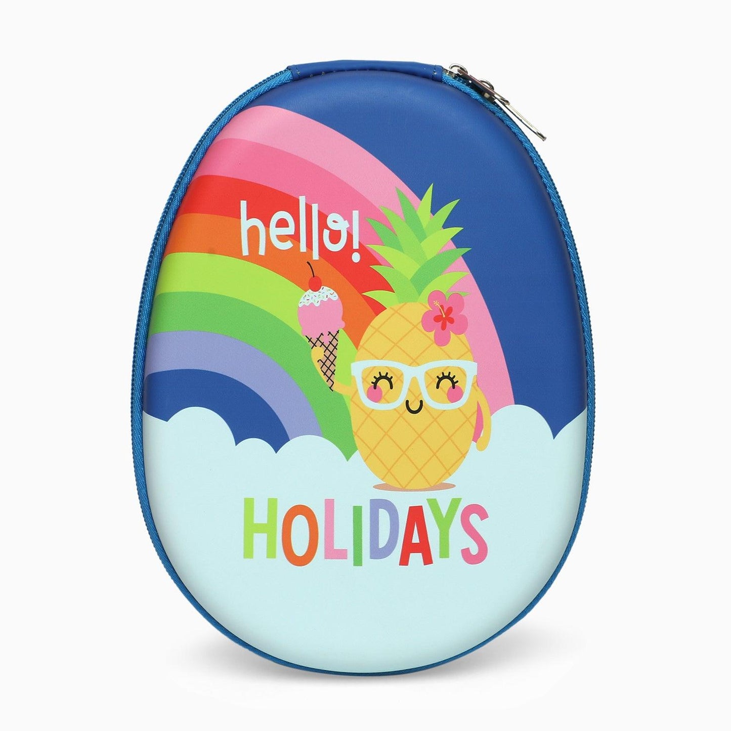 ZORSE OVAL hard pencil case hello holidays with multipurpose use - Kidspark