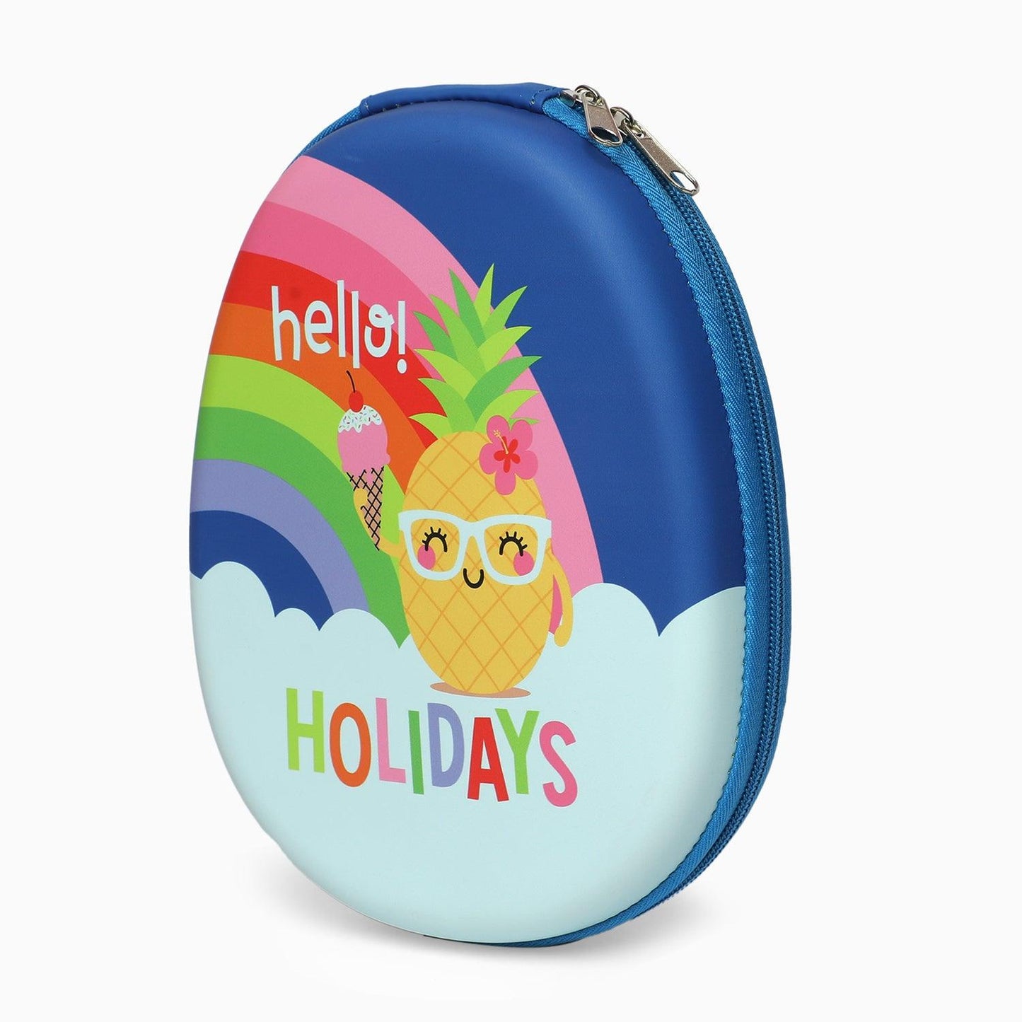 ZORSE OVAL hard pencil case hello holidays with multipurpose use - Kidspark
