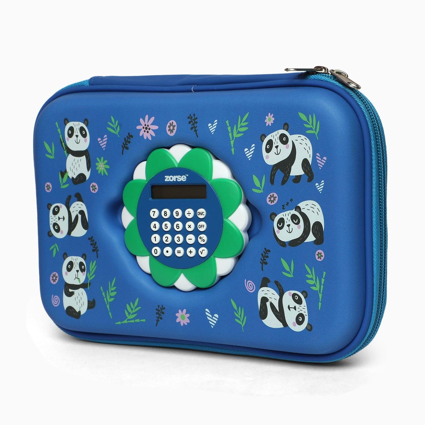 ZORSE Rectangle Shaped Hard Case calculator pencil Pouch (blue) - Kidspark