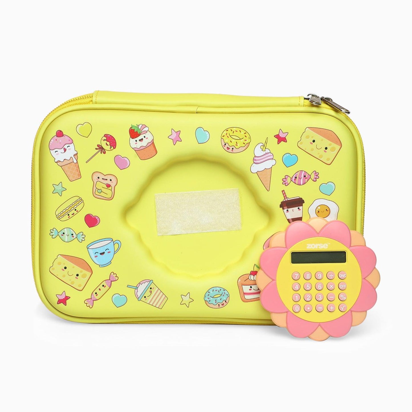 ZORSE Rectangle Shaped Hard Case calculator pencil Pouch (yellow) - Kidspark