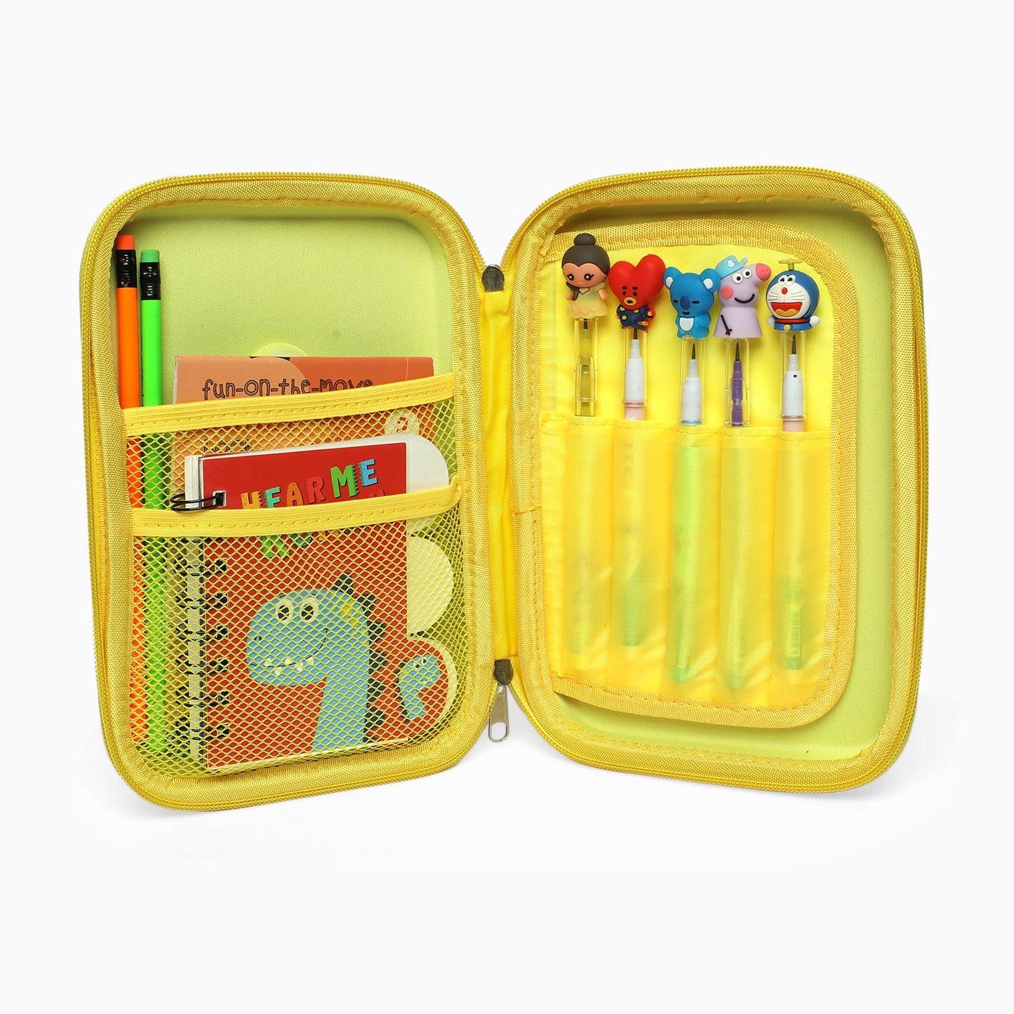 ZORSE Rectangle Shaped Hard Case calculator pencil Pouch (yellow) - Kidspark
