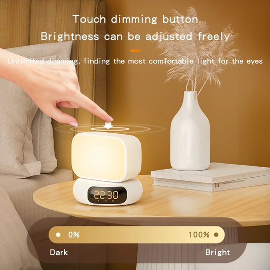 Premium quality AI powered Digital alarm clock with Bluetooth speaker and 360* rotatable night light head - Kidspark