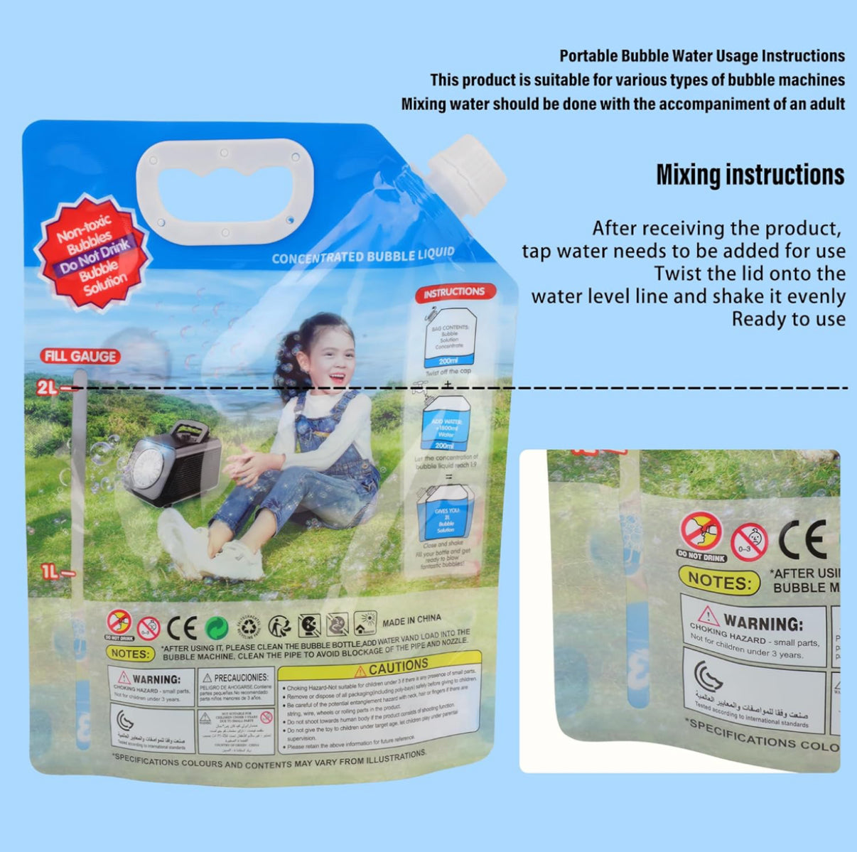 Concentrated Bubble Solution for Bubble Machine, 200ML