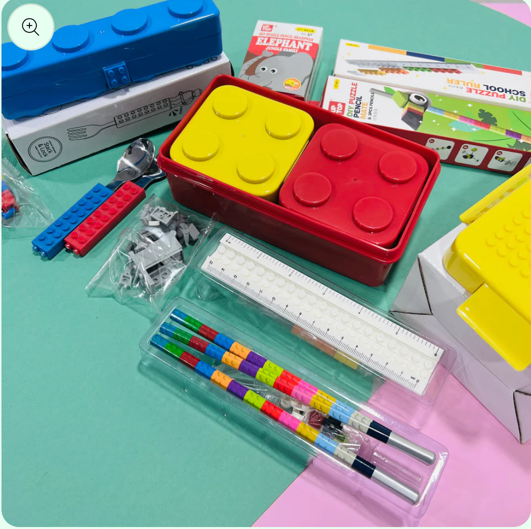 Blocks hamper ✨ includes (block lunchbox,block pencil,block sharpener ,block scale) - Kidspark