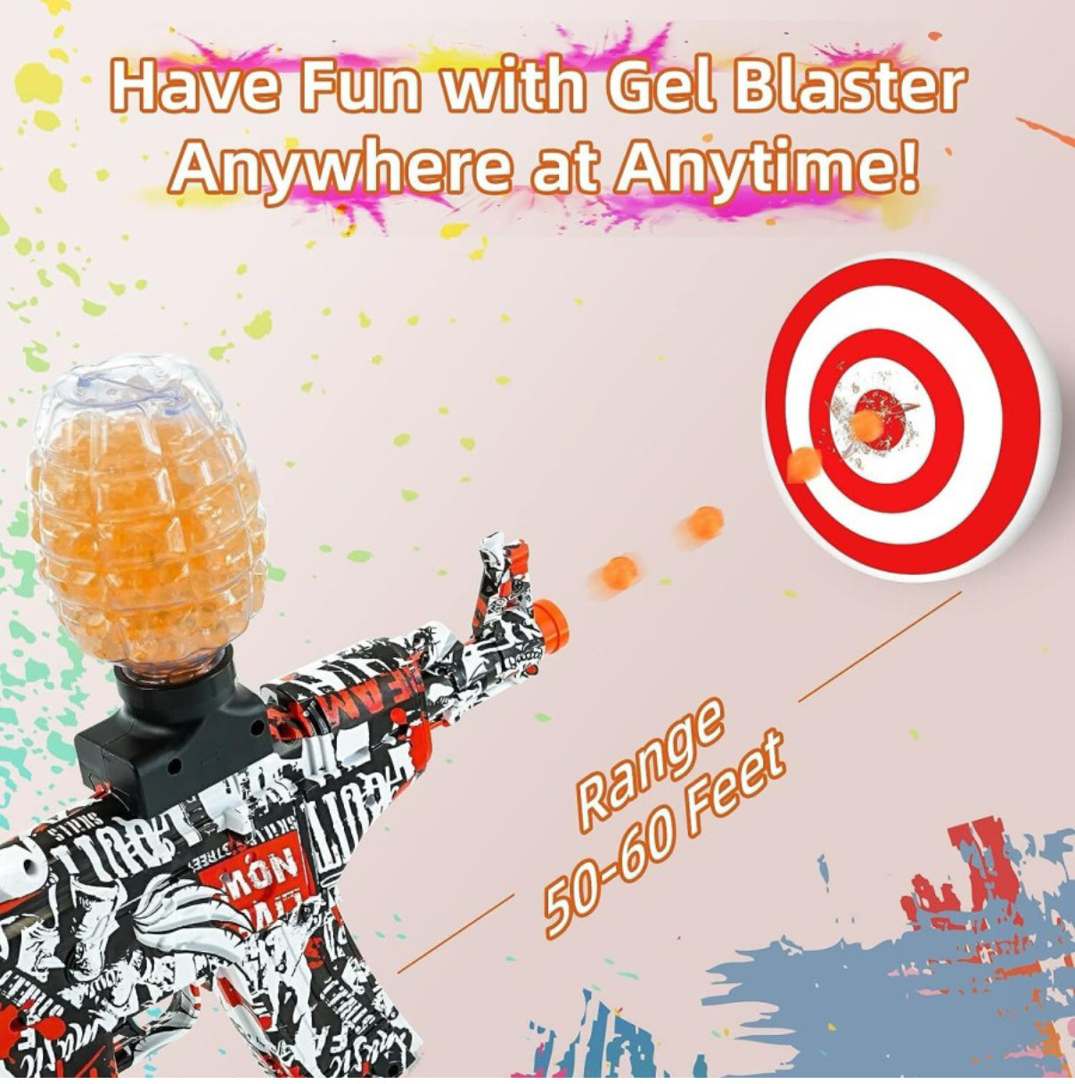 Gel Ball Blaster AKM-47 Fully Automatic electronic gun