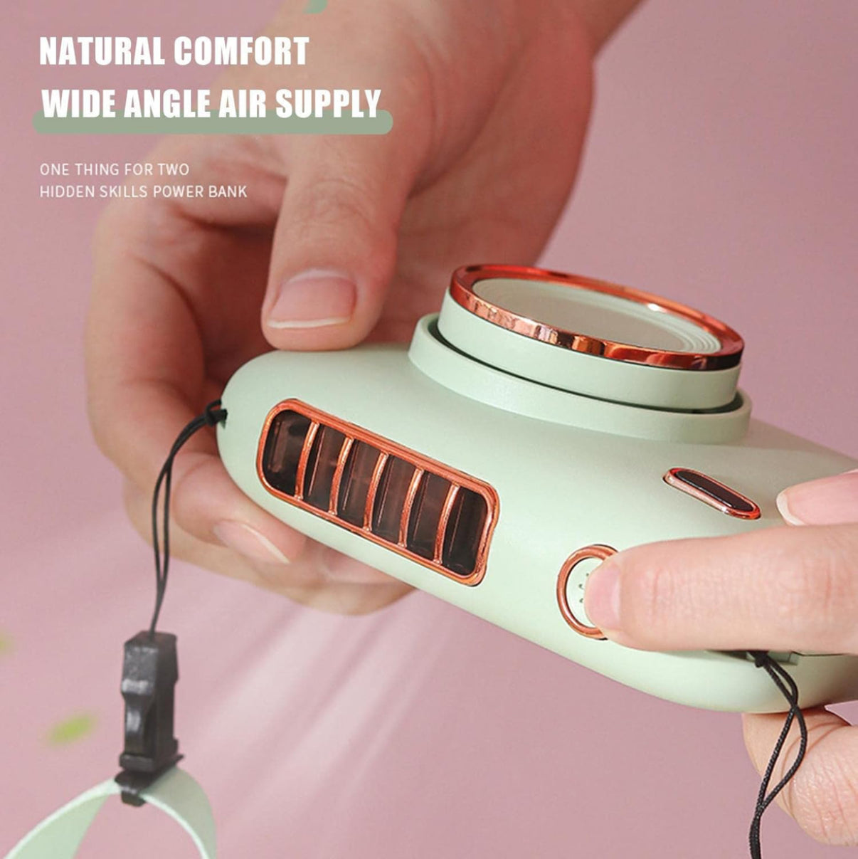 Portable Neck Fan - Hands-Free Personal Fan USB Rechargeable,3 Wind Speed