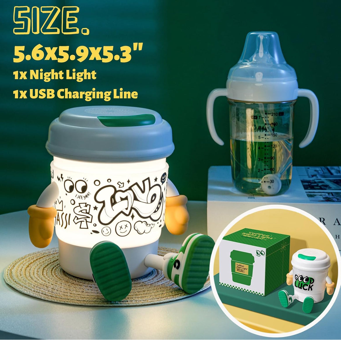 Premium quality silicone night lamp ( good luck ) - Kidspark