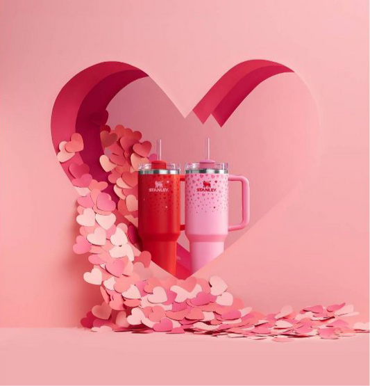 Stanley 40 oz Stainless Steel H2.0 Flowstate Quencher Tumbler - Valentine's Day - Kidspark