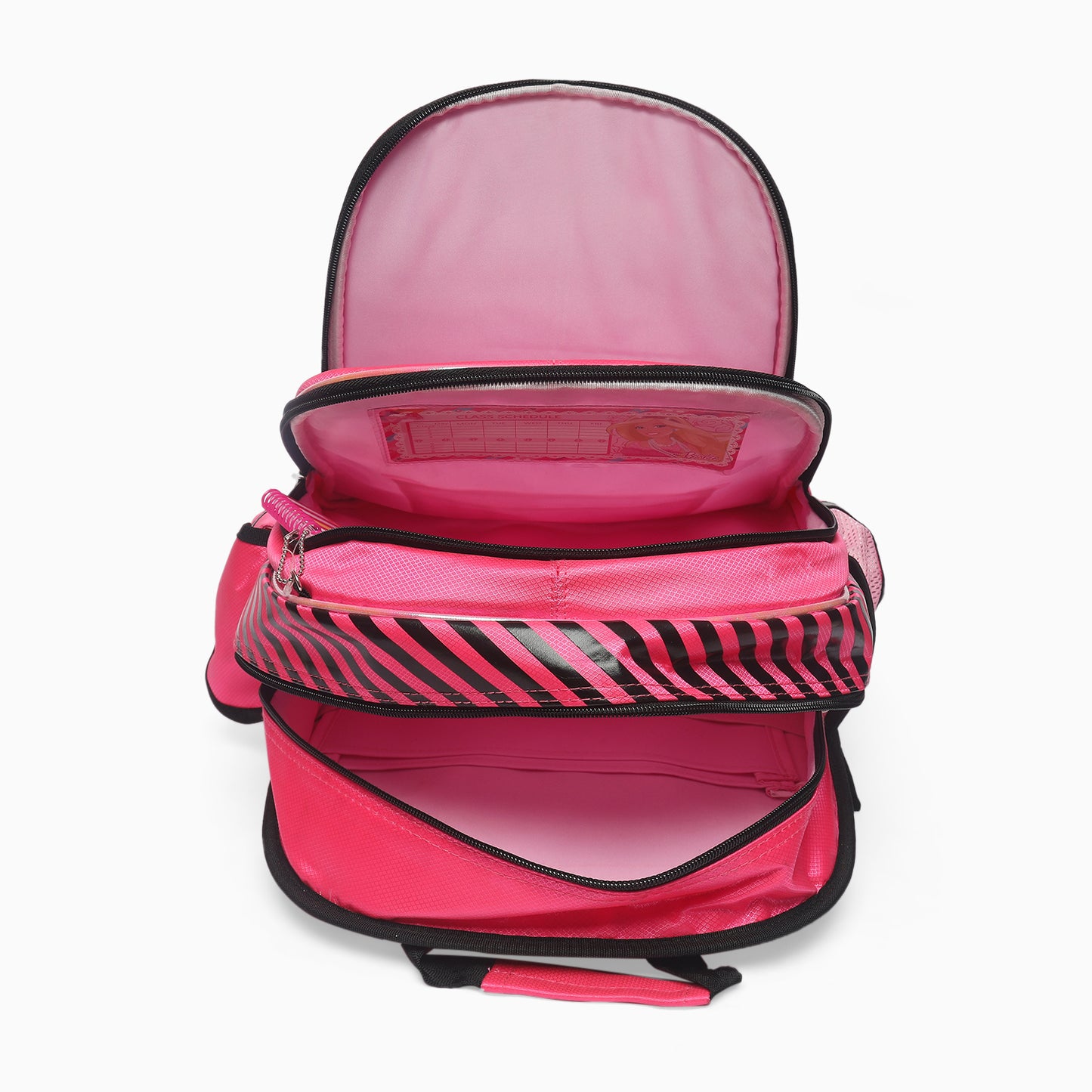 Premium Quality Barbie Princess Bag For School Student (pink stripes) - Kidspark