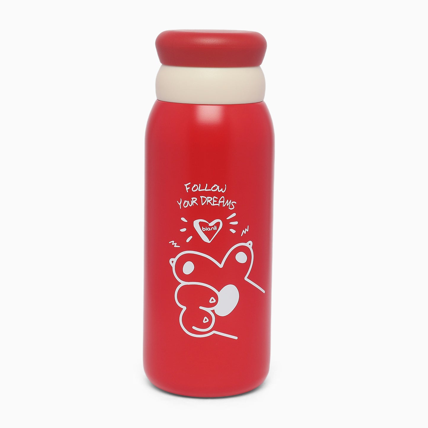 Stainless Steel Double-Wall Vacuum Insulated Bottle (430ml) For Kids (red) - Kidspark