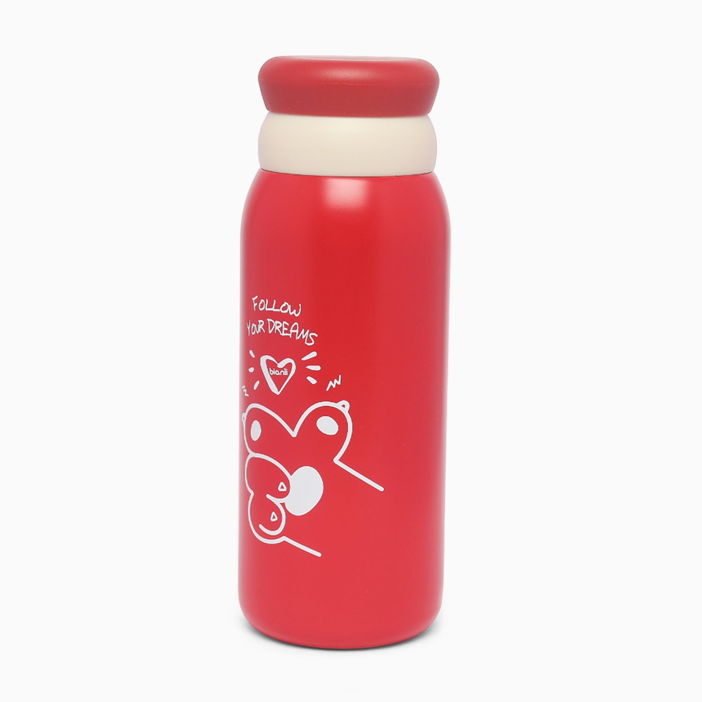 Stainless Steel Double-Wall Vacuum Insulated Bottle (430ml) For Kids (red) - Kidspark