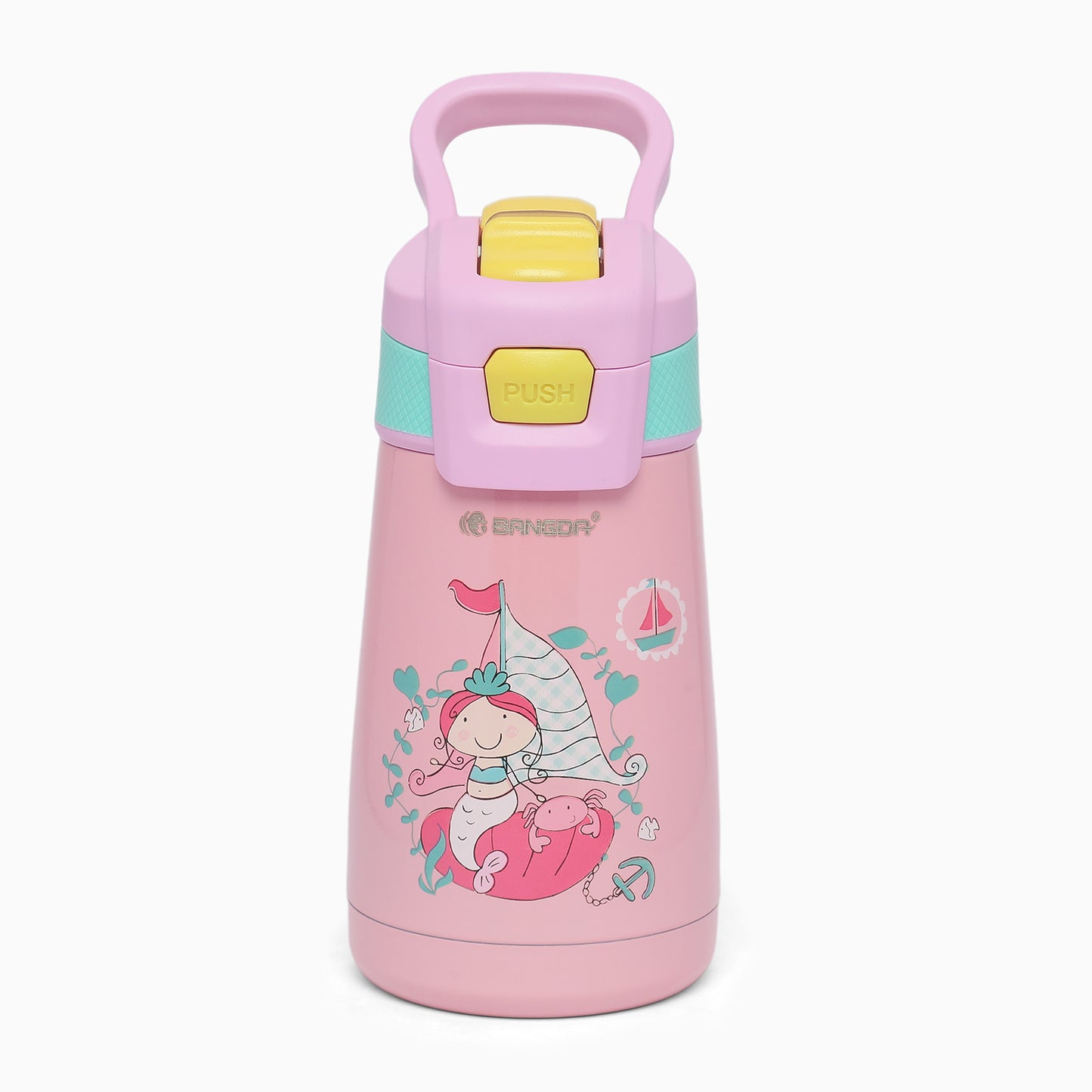 Mermaid Themed 350ml Vacuum Insulation Cup sipper Water Bottle - Kidspark