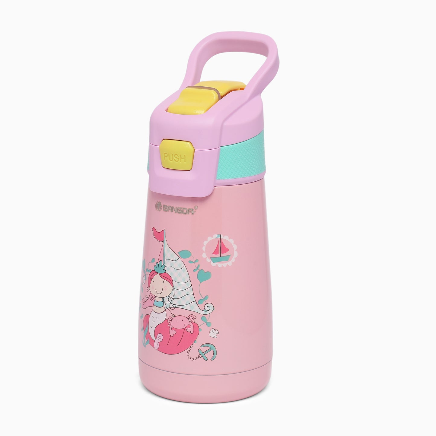 Mermaid Themed 350ml Vacuum Insulation Cup sipper Water Bottle - Kidspark