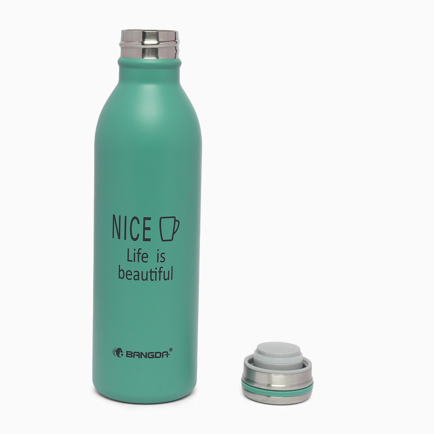 Premium quality insulated vacuum 316 stainless steel thermos bottle 600ml dark green variant - Kidspark