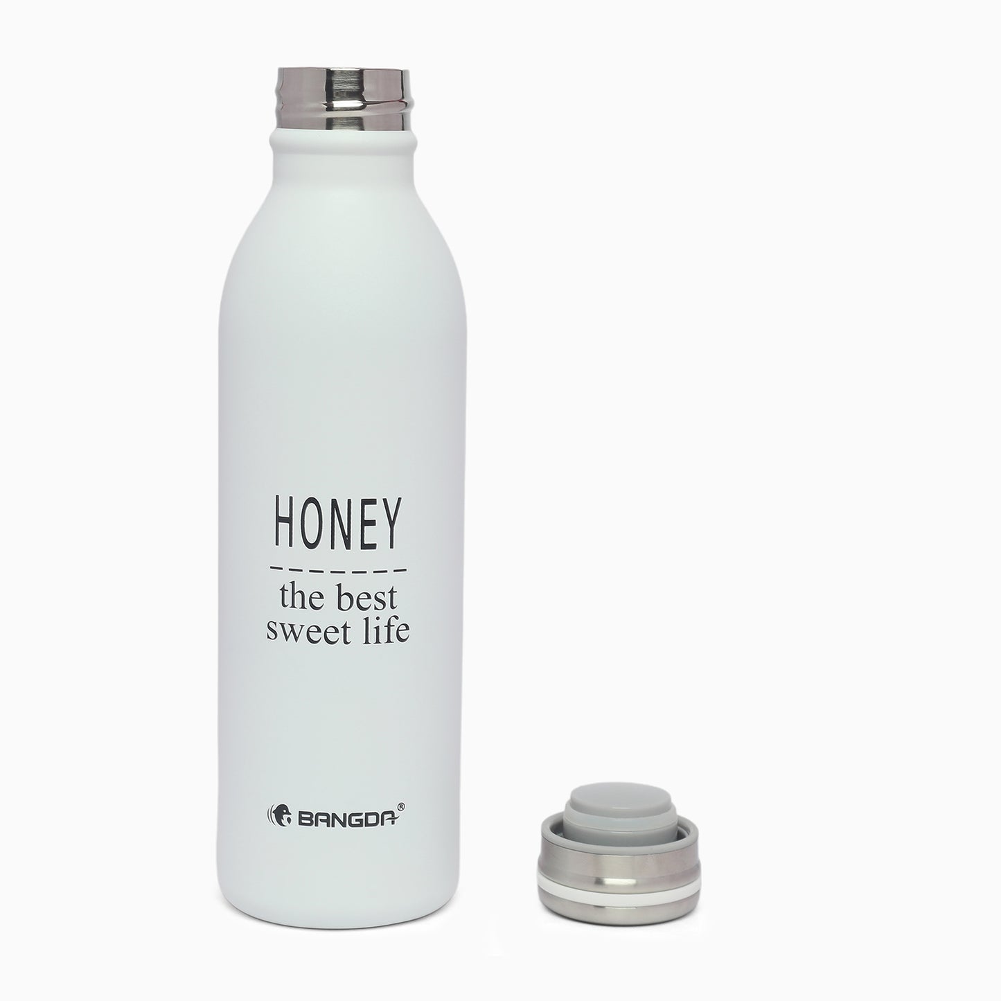 Premium quality insulated vacuum 316 stainless steel thermos bottle 600ml (white) - Kidspark