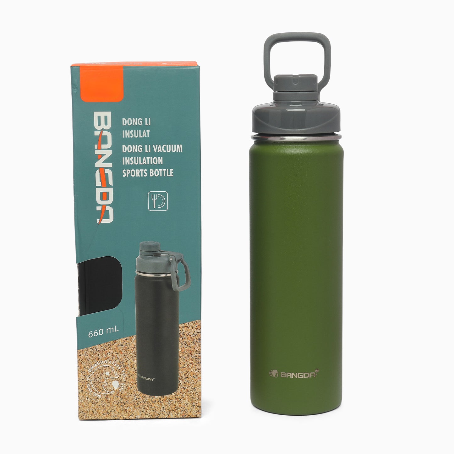 thermos vacuum insulated 316 stainless steel sports bottle 660ml forest green - Kidspark